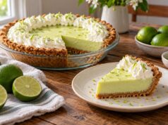Classic Key Lime Pie Recipe (Creamy & Easy) Key lime pie with creamy citrus filling in a golden graham cracker crust