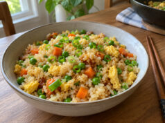 Chinese Vegetable Fried Rice (Easy 30-Minute Dinner) Chinese vegetable fried rice with colorful vegetables and fluffy rice.
